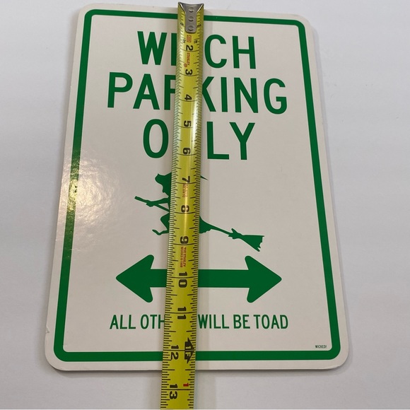 Witch parking halloween decor wall sign holiday - Picture 4 of 5